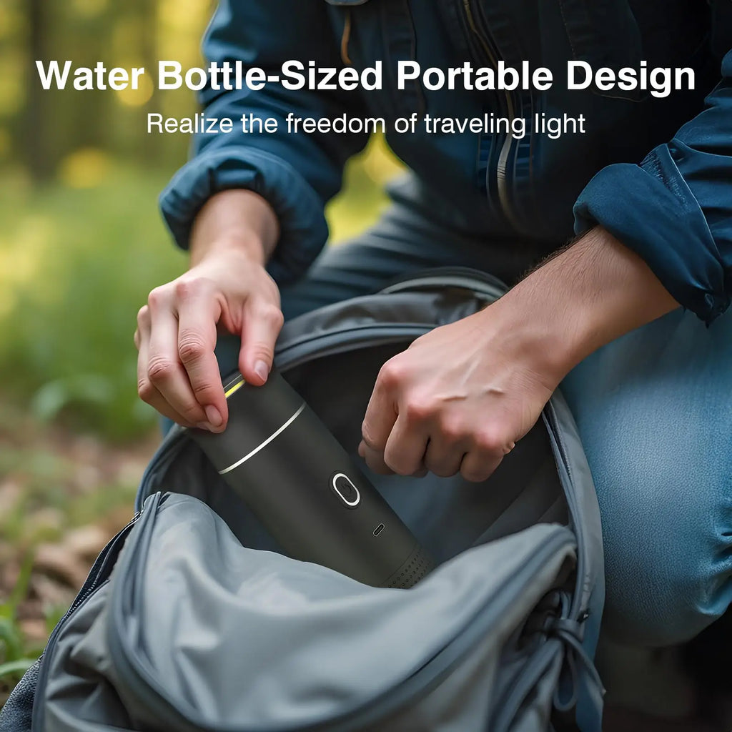 Portable espresso machine, coffee maker for on the go, 3-in-1 rechargeable coffee maker for the car, compatible with ground coff